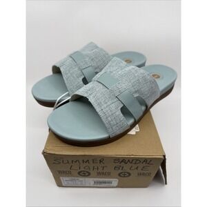 Waco Womens Light Blue Lisbon Comfort Sandal Size 12D Spring Summer NEW